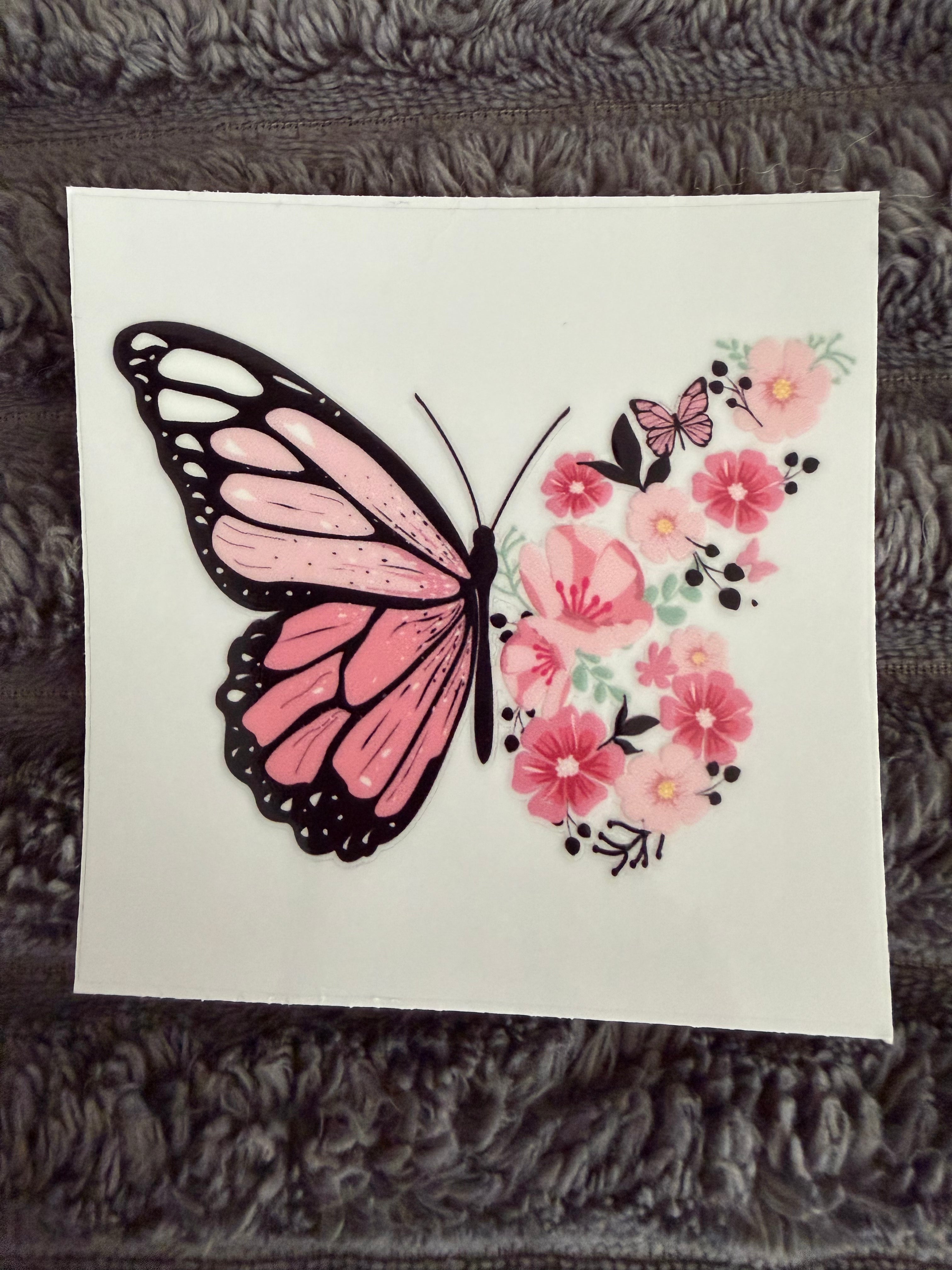 butterfly / flowers