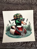duck with hat and chain