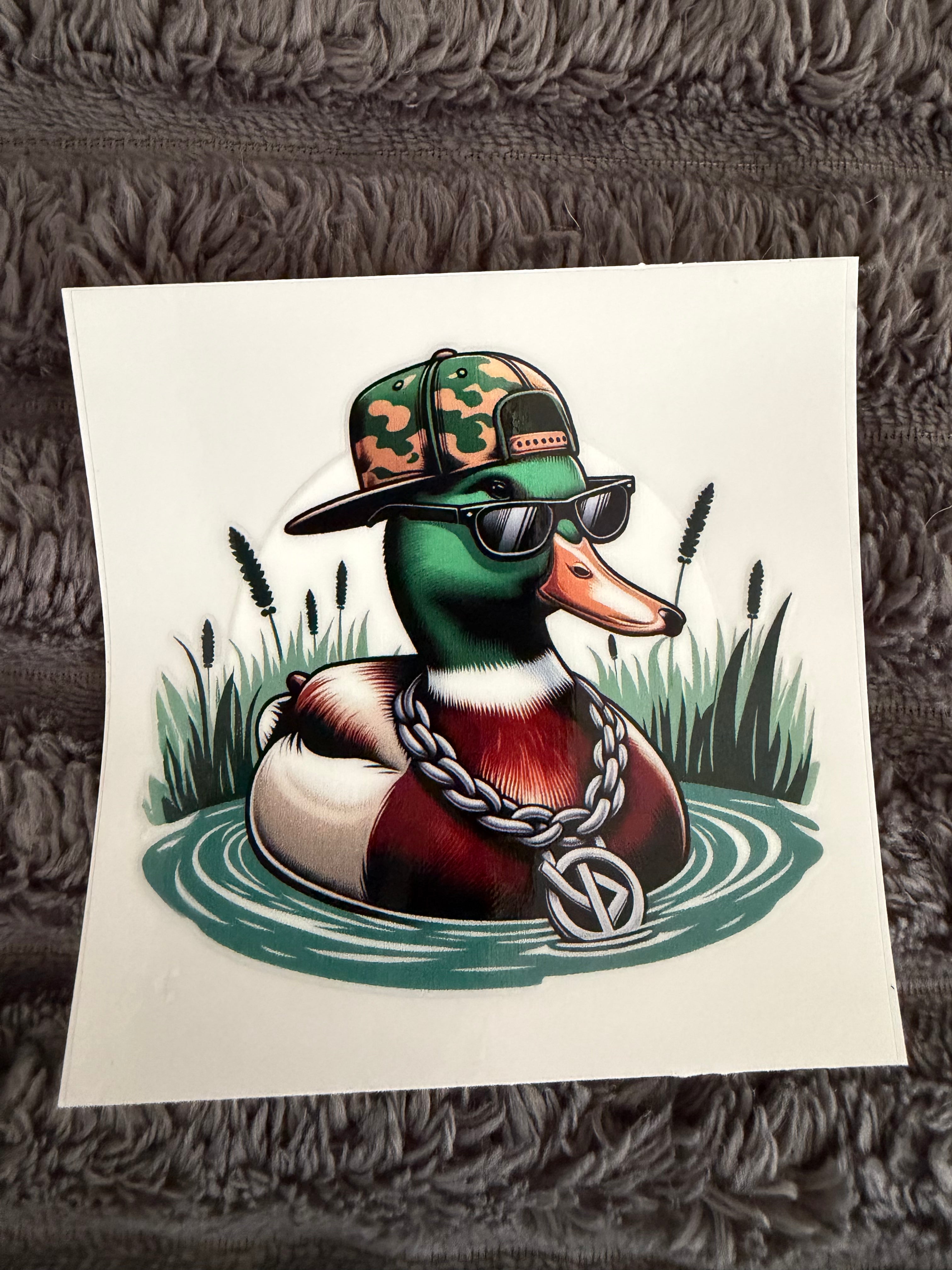 duck with hat and chain