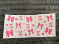 pink cherries / bow / flower