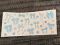 blue bow / flower