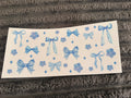 blue bows / flowers