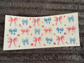 pink and blue bows