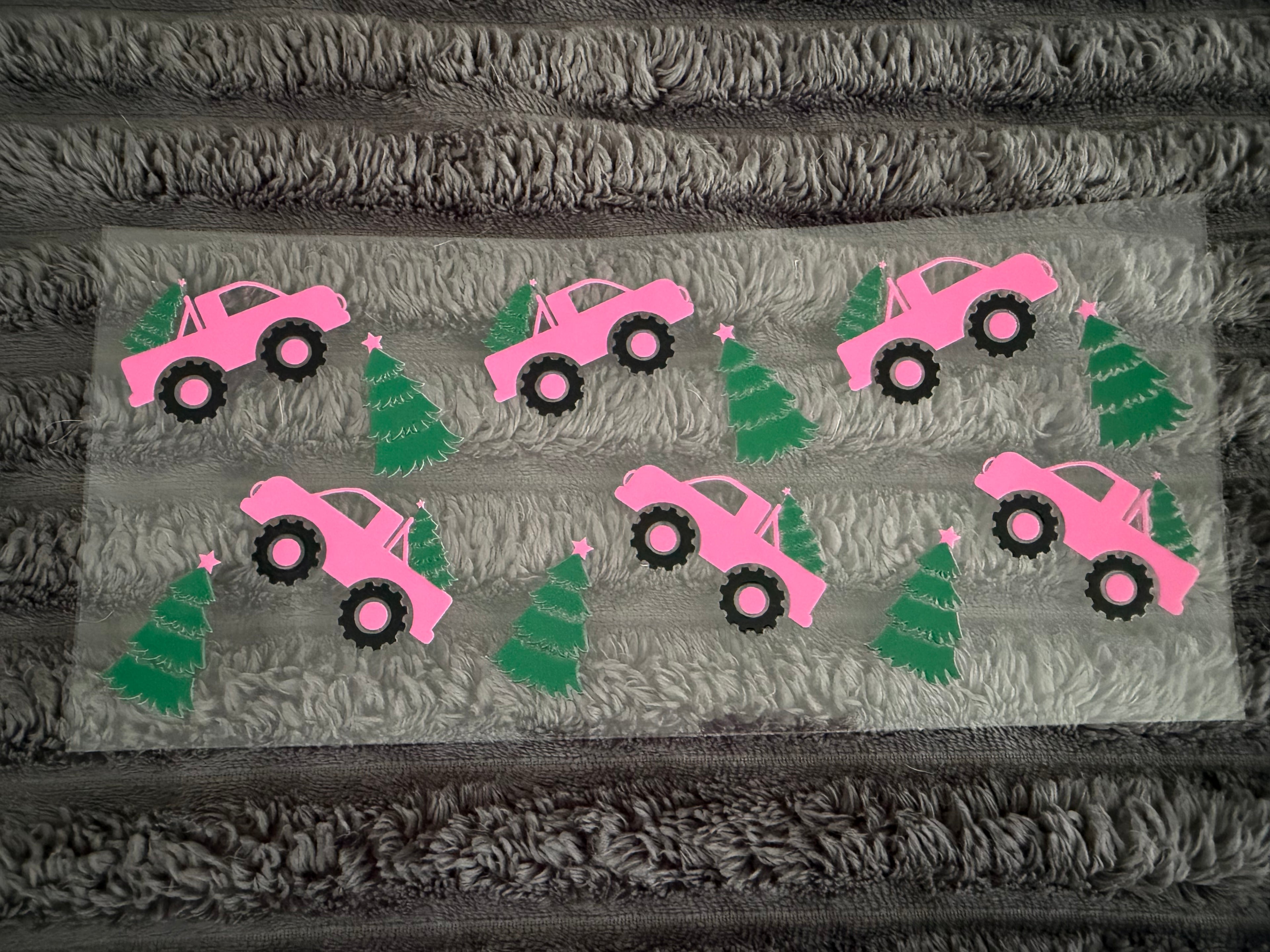 christmas tree / pink trucks
