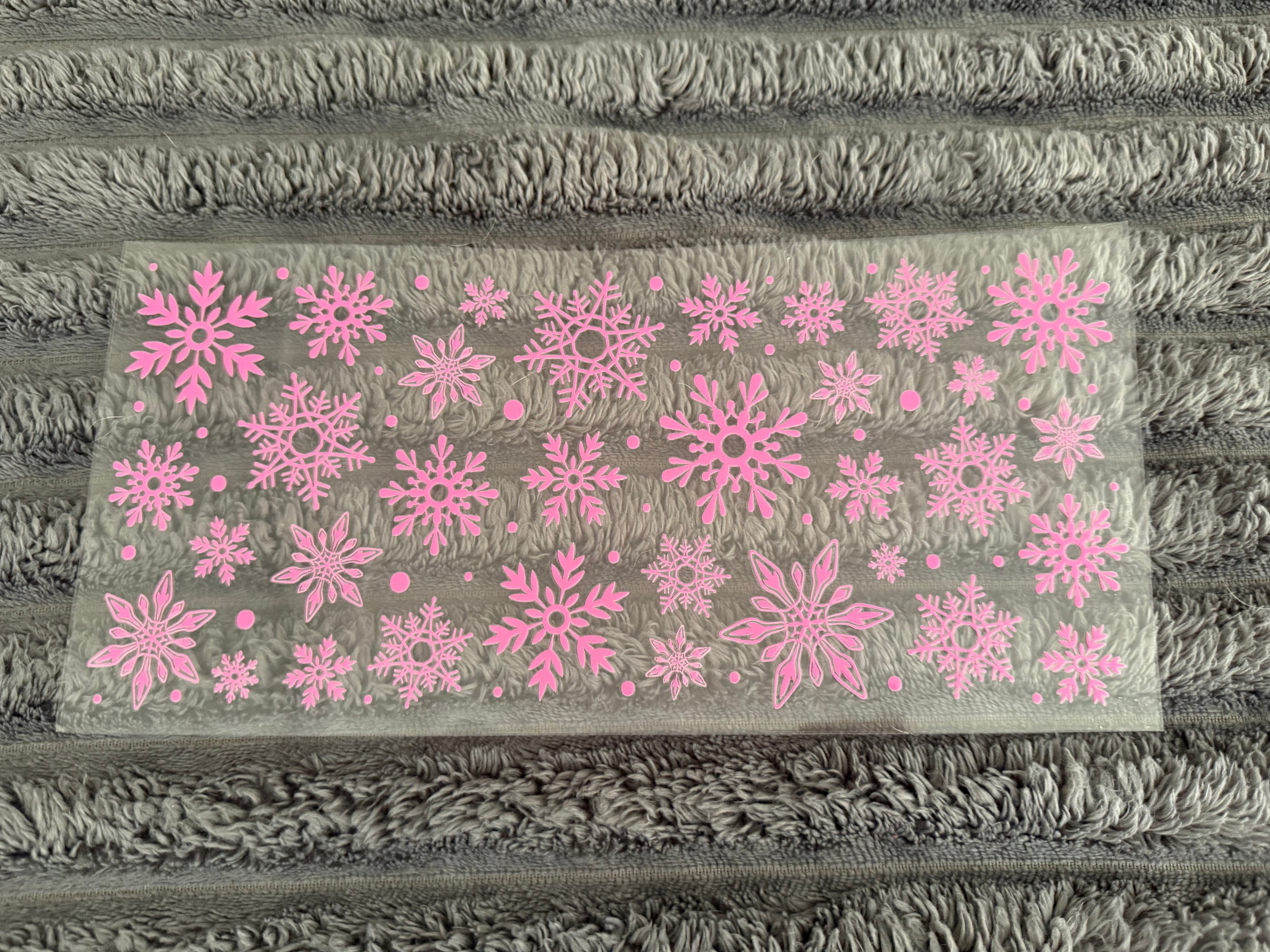 pink snowflakes